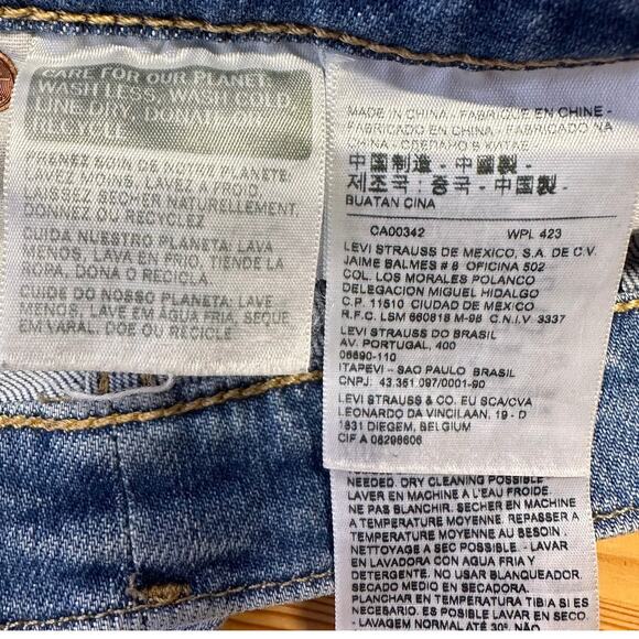 Levi's 501 Jeans Sz 26 Skinny Italian Selvedge Denim Heart Break High Light Wash - Picture 14 of 16